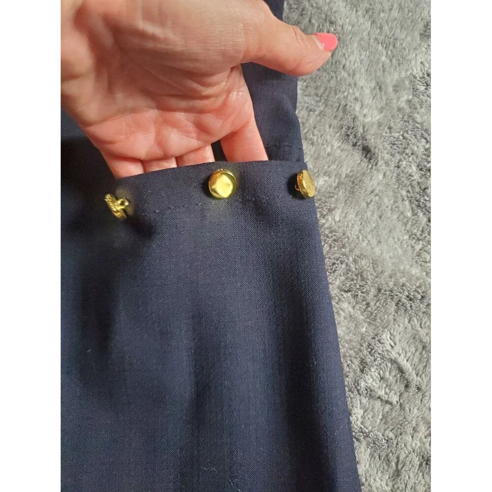 Tory Burch Crew Neck Navy Knee-Length Career Dress, Size 2